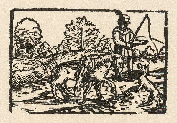 Nemecký grafik z 2. polovice 16. storočia – Rozhovor somára s líškou 