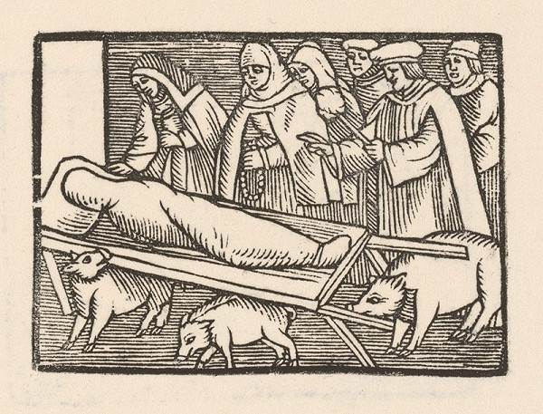 Nemecký grafik z polovice 16. storočia – Pohreb