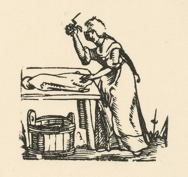 Nemecký grafik z 1. polovice 16. storočia – Práčka 