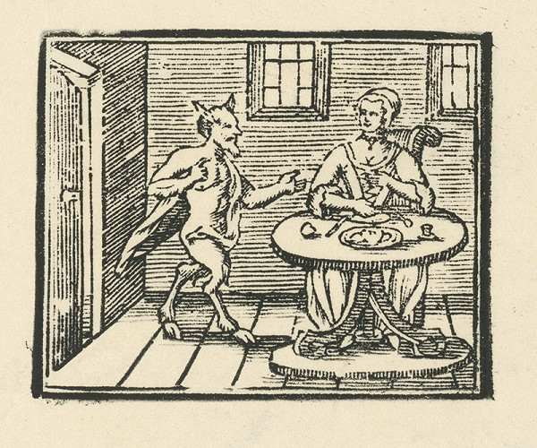 Moravský grafik z konca 18. storočia – Diabol a žena