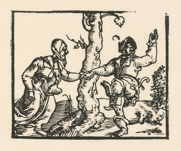 Nemecký grafik z 1. polovice 16. storočia – Tanec sedliackeho páru