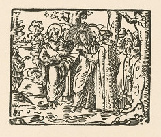 Nemecký grafik zo začiatku 17. storočia – Kristus a zákonníci 