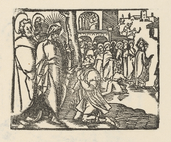 Nemecký grafik zo začiatku 17. storočia – Kristus a boháč 