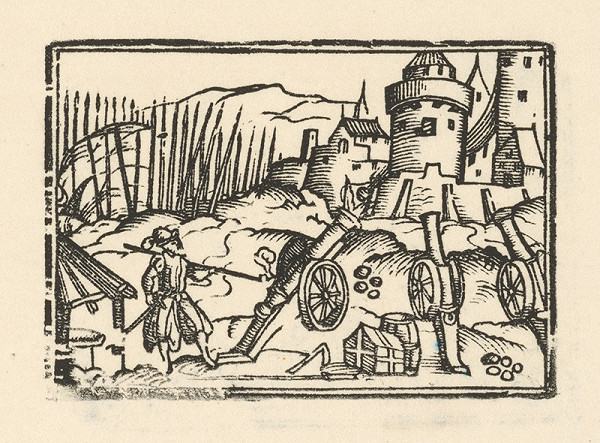 Nemecký grafik zo začiatku 17. storočia – Delá pred bránami mesta 