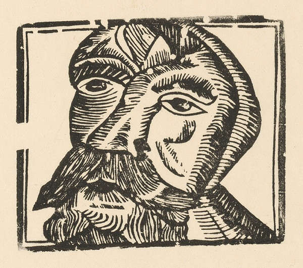 Slovenský grafik zo začiatku 19. storočia – Hlava bradatého muža 