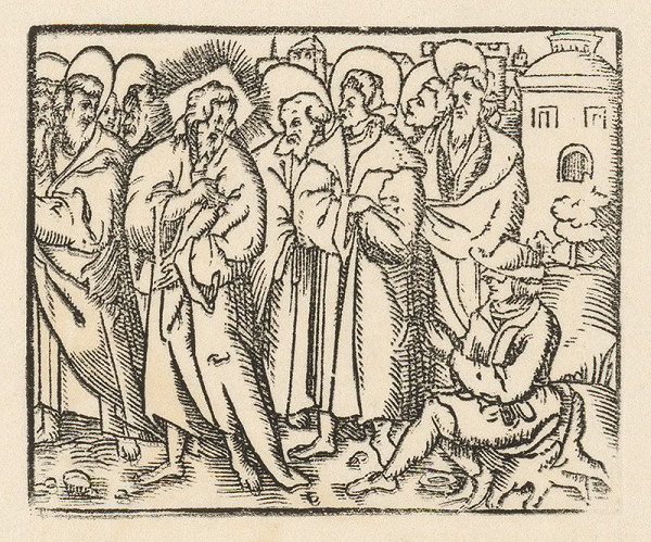 Nemecký grafik zo začiatku 17. storočia – Uzdravenie slepého
