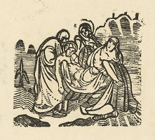 Moravský grafik zo začiatku 19. storočia – Ukladanie do hrobu 