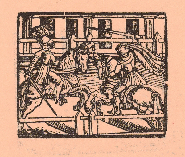 Moravský grafik z polovice 16. storočia – Rytiersky turnaj