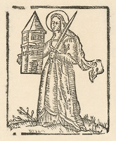 Moravský grafik zo začiatku 18. storočia – Svätá Barbara 