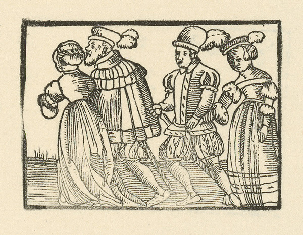 Nemecký grafik z 2. polovice 16. storočia – Kniežaťu privádzajú novú ženu 