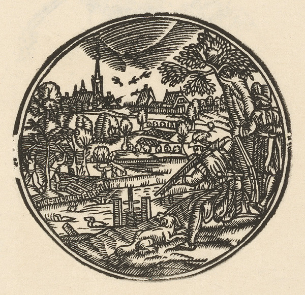 Nemecký grafik zo začiatku 17. storočia – Lov na kačice 