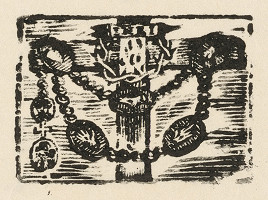 Moravský grafik z prelomu 18. - 19. storočia – Kríž s ružencom 