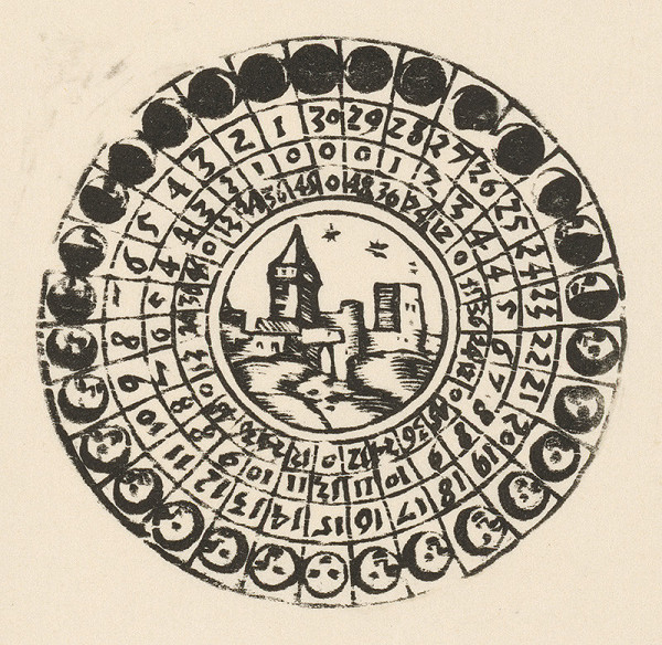 Nemecký grafik z 1. polovice 16. storočia – Kalendárový kruh