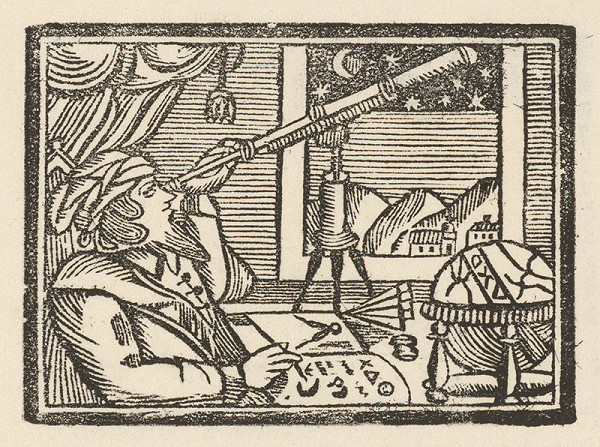 Moravský grafik z prelomu 18. - 19. storočia – Muž s ďalekohľadom 