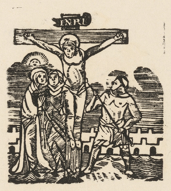 Moravský grafik zo začiatku 19. storočia – Vojak prebodáva Kristovi bok