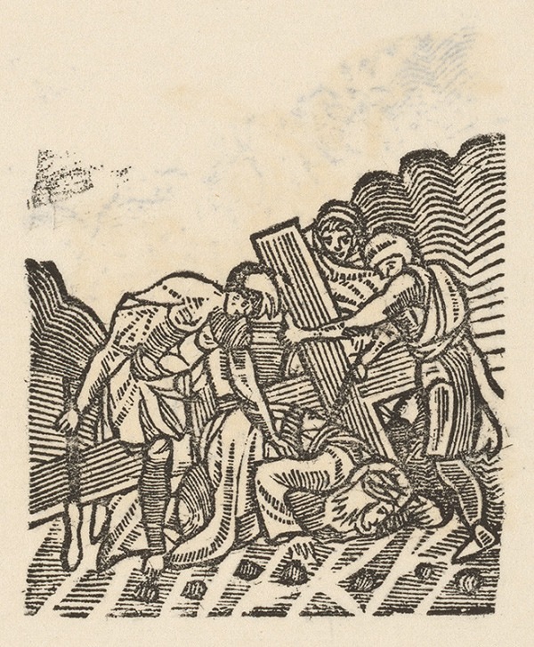 Moravský grafik zo začiatku 19. storočia – Pád Krista pod krížom 