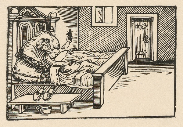 Nemecký grafik z 2. polovice 16. storočia – Lekár a chorý