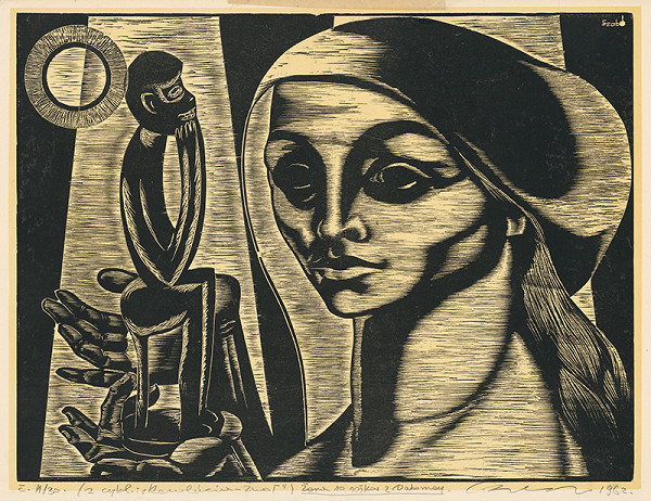 Július Szabó – Žena so soškou z Dahomey