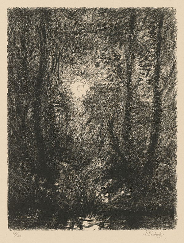 Max Švabinský – Mesiac v lese 