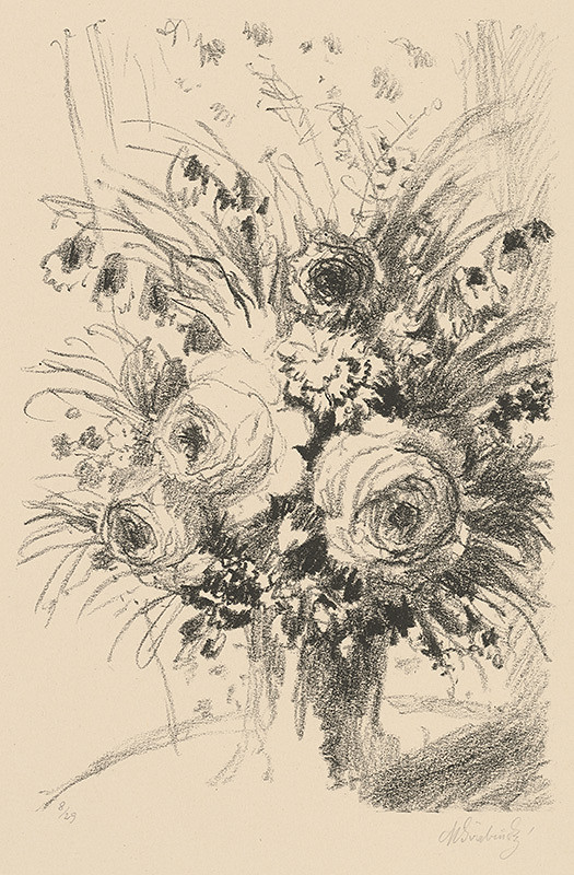 Max Švabinský – Kytica v pohári 