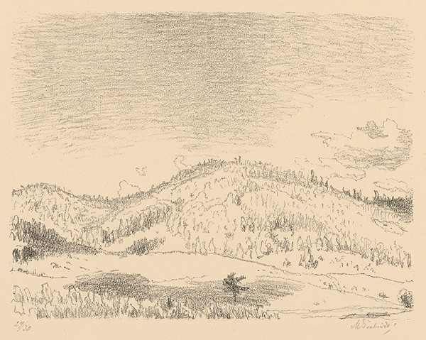 Max Švabinský – Osvetlený kopec 