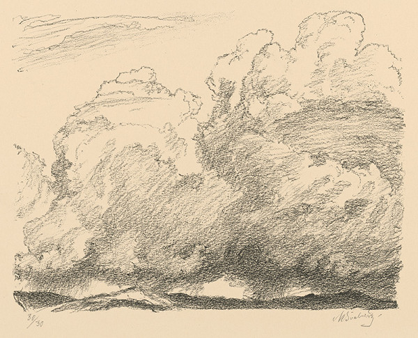 Max Švabinský – Mraky a dážď nad Orlavou 