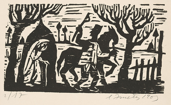 Ernest Zmeták – Muž s koňom a starenka 