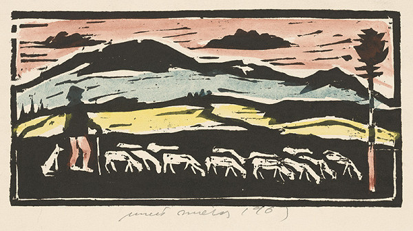 Ernest Zmeták – Pastier s ovcami