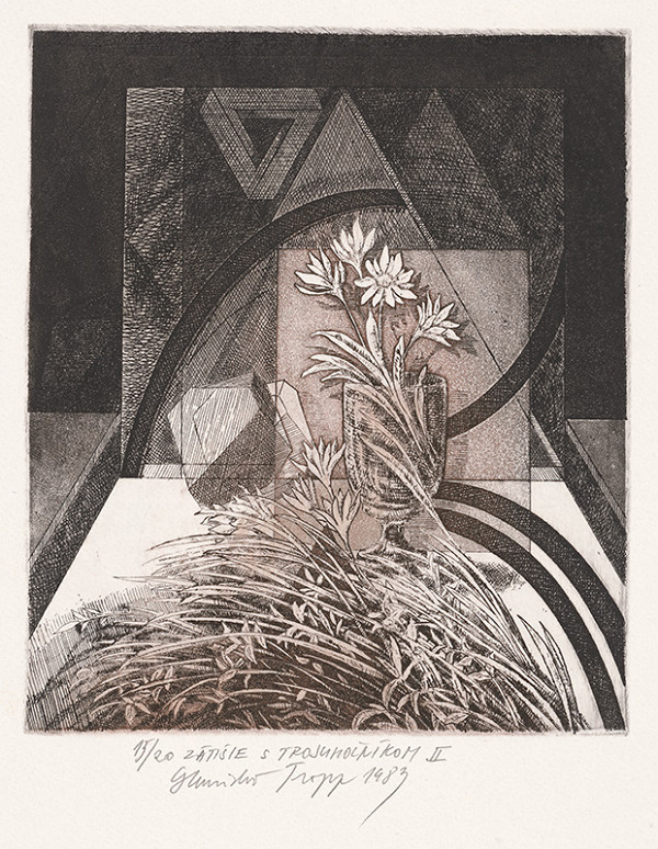 Stanislav Tropp – Zátišie s trojuholníkom II. 