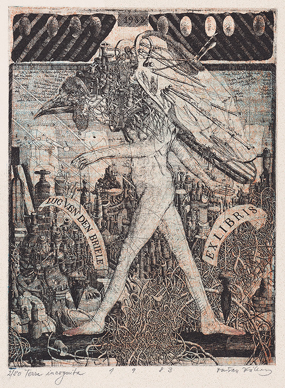 Dušan Kállay – Ex libris Luc van den Briele Terra incognita