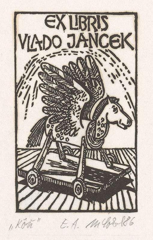 Milan Sokol – Ex libris Vlado Jancek - Kôň 