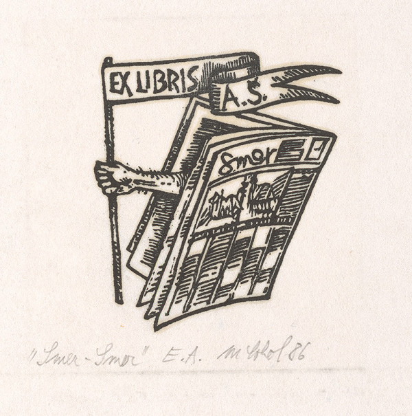Milan Sokol – Ex libris A.Š. Smer,Smer 