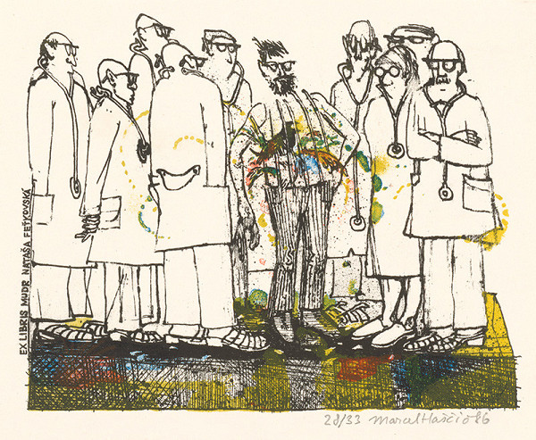 Marcel Haščič – Ex libris Mudr. Nataša Feťkovská 