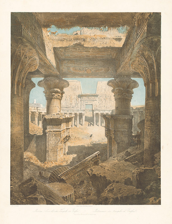 Karol Ľudovít Libay – Interiér chrámu v Edfu 