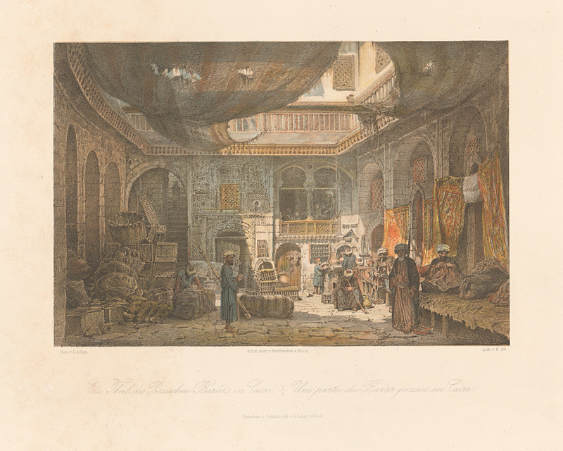 Karol Ľudovít Libay – Časť perzského bazáru v Kaire, 1857, Stredoslovenská galéria 