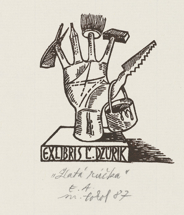 Milan Sokol – Ex libris Ľ.Dzúrik - Zlatá rúčka