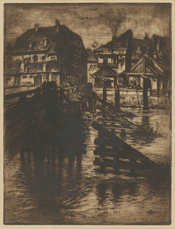 Gejza Angyal – Starý most v Banskej Bystrici 