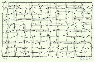 Milan Adamčiak – Grafický list z cyklu Partitúry 