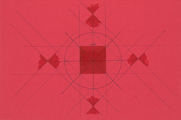 Stanislav Filko – MANDALA – SYNCHRONNOSŤ – VO FARBACH ČAKIER – PULZÁCIA – INTER 3.4.5. DIMENZIA DLHOČASOVOSTI – KREATIVITA ... list zo skicára 