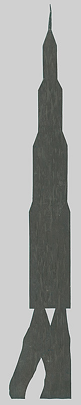 Stanislav Filko – Bez uvedenia názvu (šablóna rakety pre Mapy sveta a Európy) 