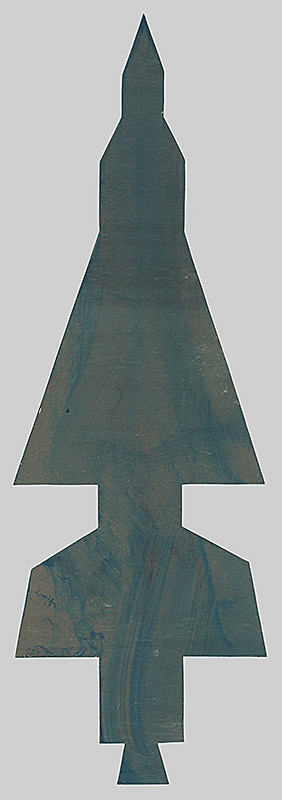 Stanislav Filko – Bez uvedenia názvu (šablóna rakety pre Mapy sveta a Európy)   