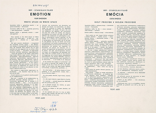 Stanislav Filko – Stanislav Filko: EMÓCIA  