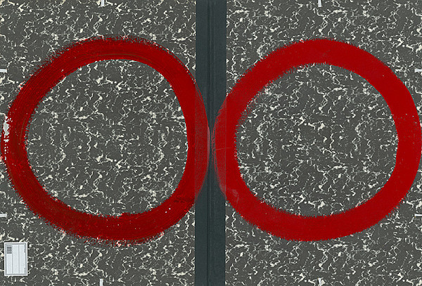 Stanislav Filko – Bez uvedenia názvu (červené dosky vo fareb. systéme SF)  