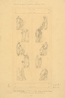 Rudolf Pribiš – Náčrt vnútornej strany dverí na Slavíne 