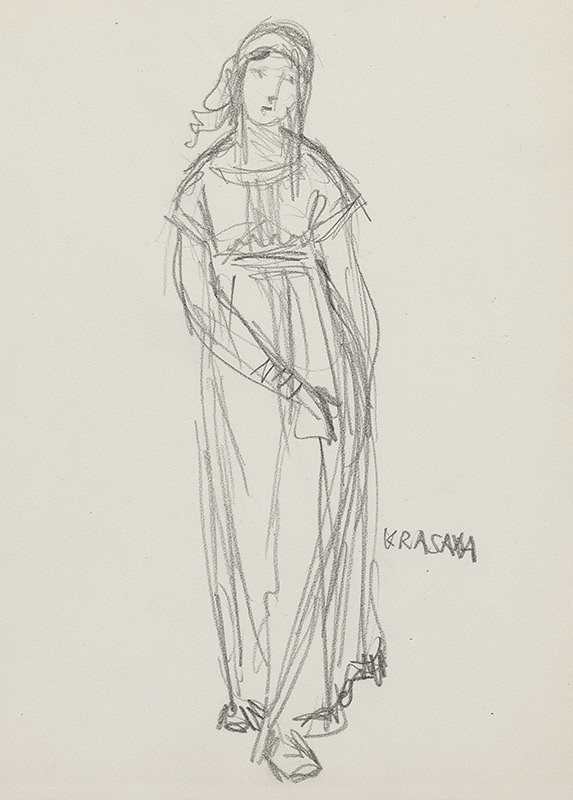 Jaroslav Vodrážka – Krasava, kresba č. 14 - Libuše 