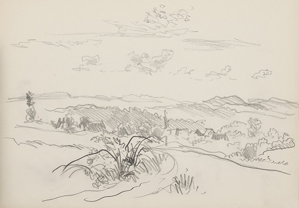 Jaroslav Vodrážka – Kresba č. 17 - Ves u Berouna 