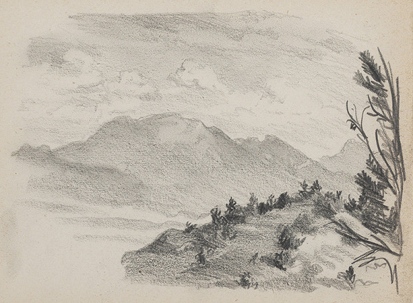 Jaroslav Vodrážka – Kresba č. 4 - Žobráčka o paliciach 