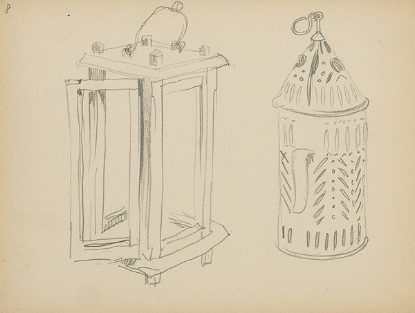 Jaroslav Vodrážka – Kresba č. 8 - Kahany, svietniky 