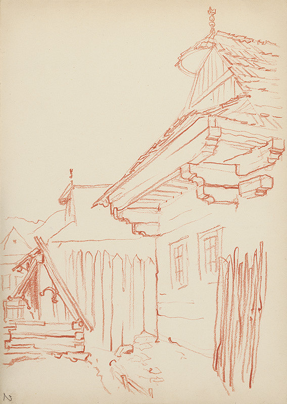 Jaroslav Vodrážka – Kresba č. 2 - Heľpa 