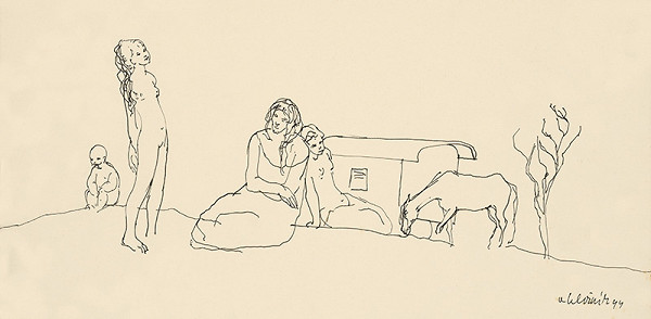 Vincent Hložník – Štúdia cirkusantov 